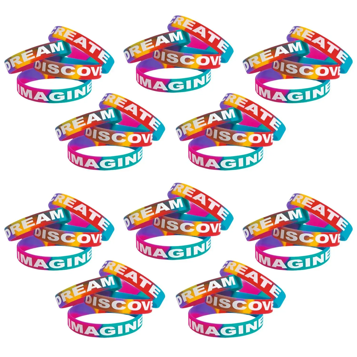 Mega Bulk 144 Pc. Watercolor Rubber Bracelets