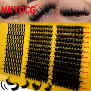 377pcs DIY Cluster False Eyelashes Set - Fairy Lashes Mixed 0.07mm, 9-18mm Length, C/D Curl, Natural Fluffy Style, Dramatic Lashes, High Volume Individual Lash Extension, Suitable For Home Use, Daily, Cosplay, Wedding, Party, Music Festival, Halloween