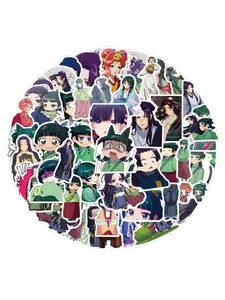 Anime Themed Stickers Pack, Waterproof Decorative Adhesive Labels, Ideal Gift for Anime Fans & Collectors, Durable Design