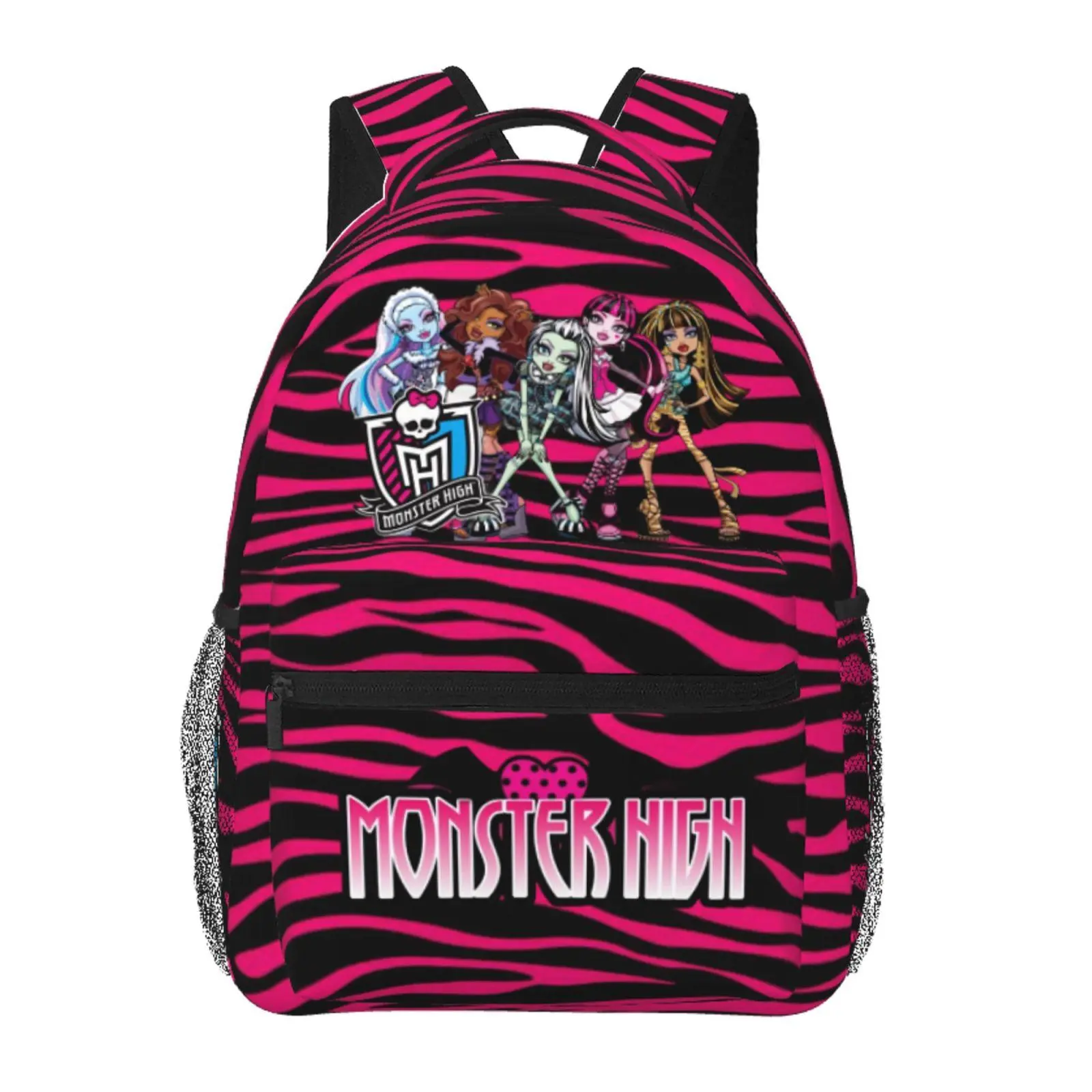 Monster high Kid Backpacks for Boys Girls Monster high dolls Daypack Monster high doll Durable School Bag with Reflective Stripe for Commuting, Daycare & Outdoor Play