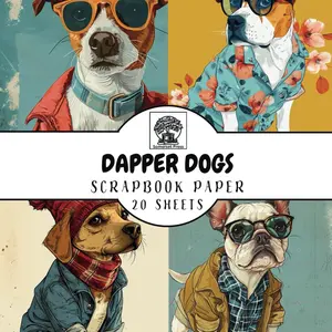 Dapper Dogs Scrapbook Paper: 20 Double-Sided Sheets of Fashionable Dog Designs for Scrapbooking, Junk Journals, Card Making, Decoupage, Origami, Paper ... Media (Scrapbook Paper by Somerset Press)