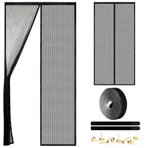 Magnetic Screen Door,Hands Free Mesh Curtain Keeps Bugs and Mosquitos Out,Mesh Automatic Closing DoorScreen,No Drilling Easy Install,Pet & Kid Friendly