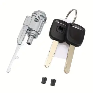 Universal Ignition Switch Lock Cylinder with 2 Keys - Replacement Kit for Vehicles, Sturdy Plastic Material, Fits Most Car Models