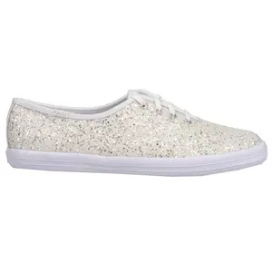 Keds Womens Champion Glitter Celebrations Lace Up Sneakers Shoes Casual - Off White
