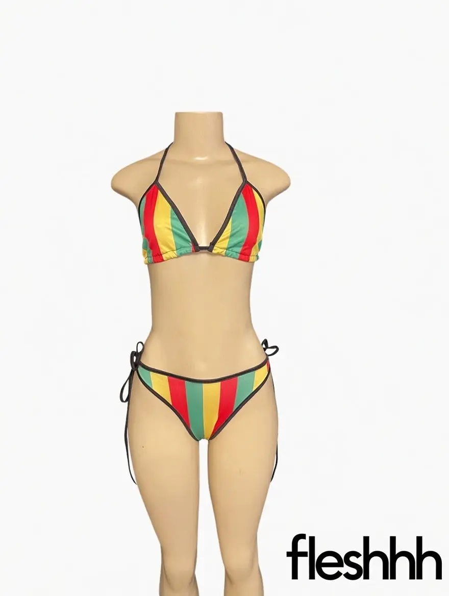 Bikini Set | Red, Yellow & Green