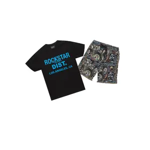Tappy Black/Multi T-Shirt Short Set
