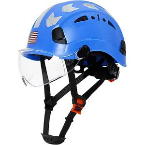 2 in 1 Full Brim Work Hard Hat with Flip-Up Visor, Vented Adjustable Lightweight Headwear, Chin Strap, Reflective Outdoor Cap for Men Women DIY Farm Warehouse