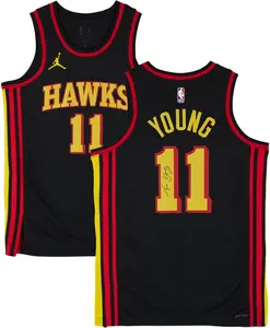 Trae Young Atlanta Hawks Autographed Nike Black Statement Swingman Jersey - Fanatics Authentic Certified