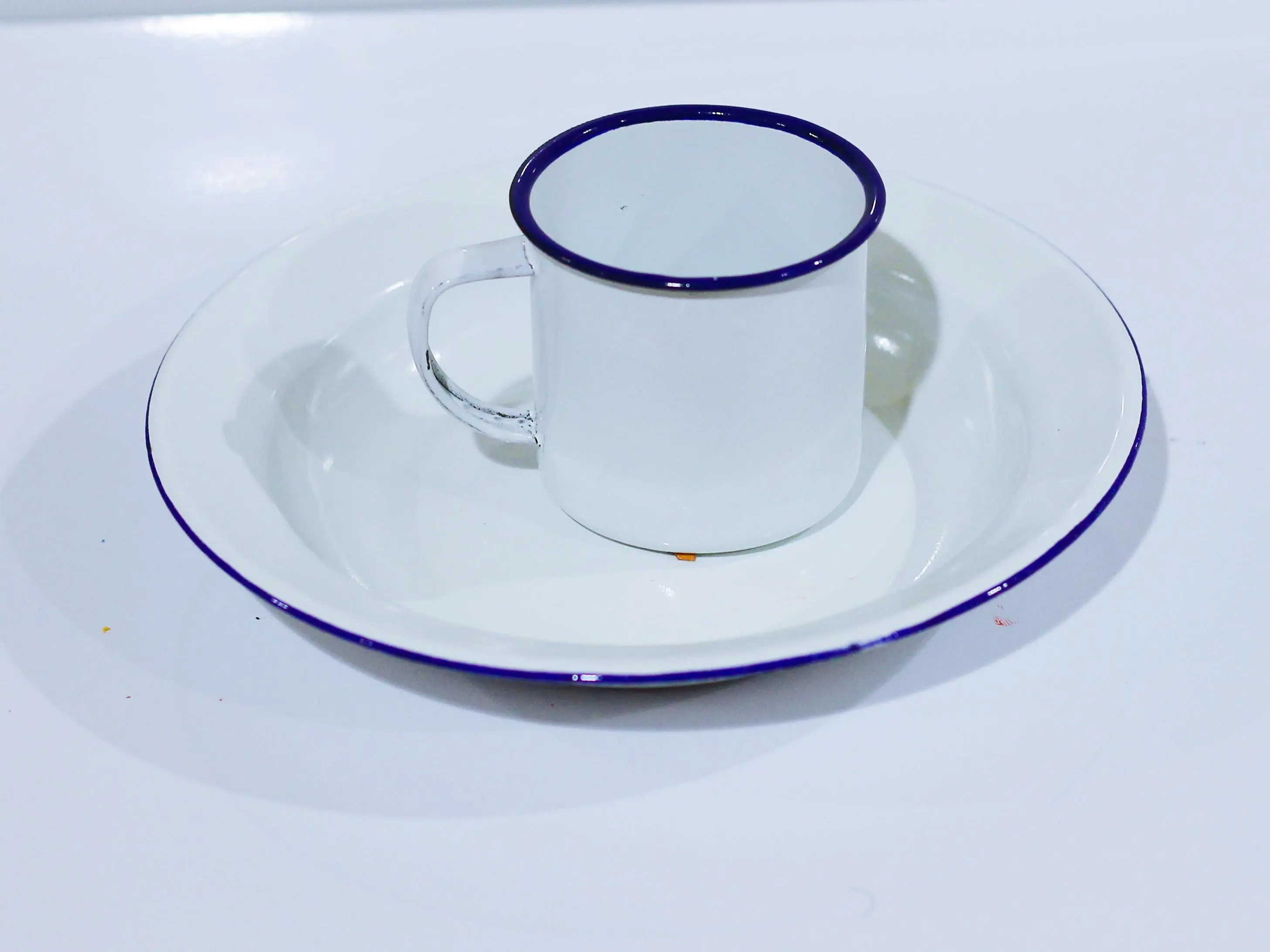 Enamel Cup and Plate Set for everyday use and rituals