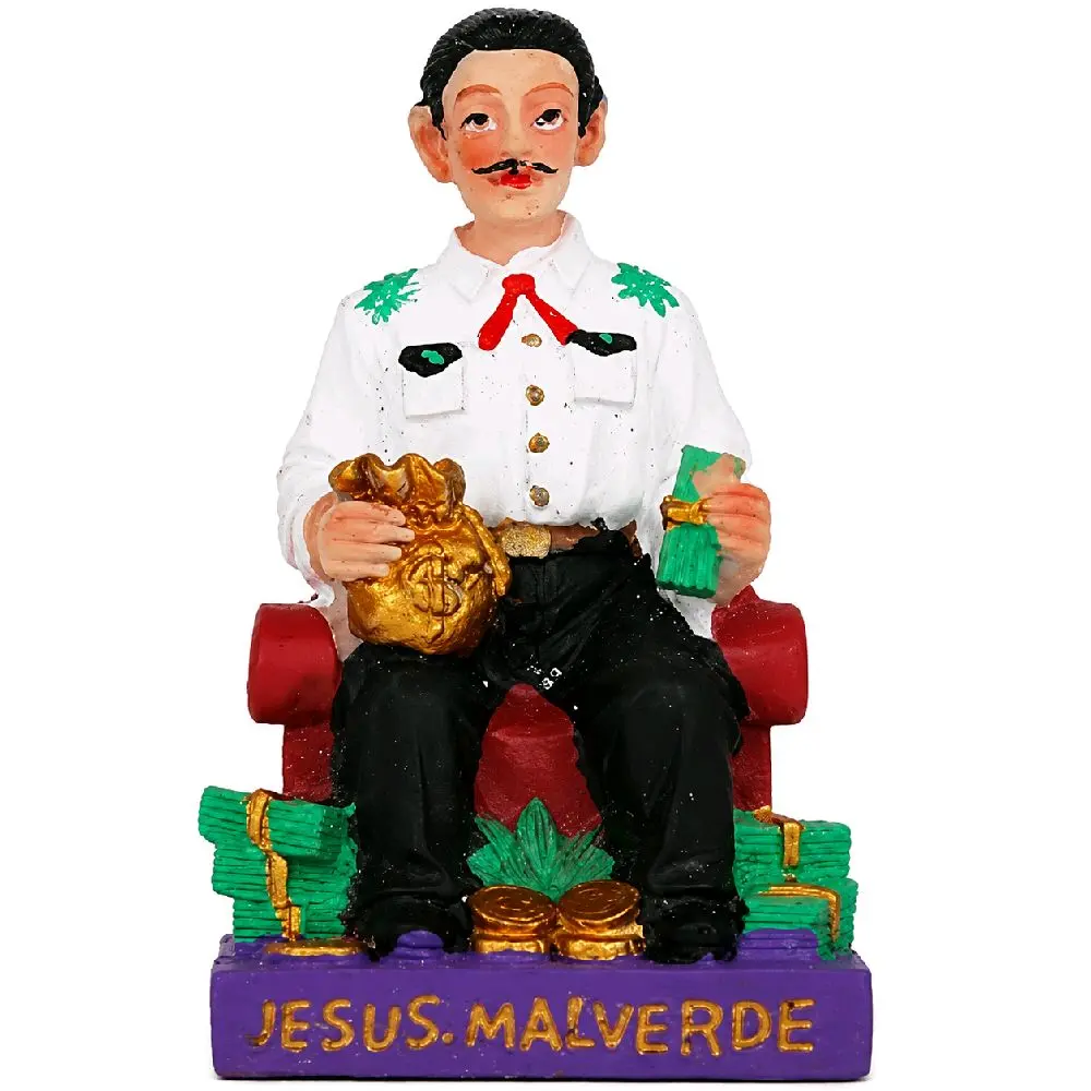 Malverde 5-in Mini Folk Saint Figurine