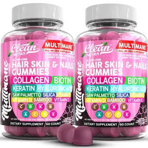Clean Nutra Biotin+, Collagen, Keratin, Saw Palmetto, Pumpkin Seed & Astaxanthin for Hair, Skin & Nail Support Gummies – GrowVana