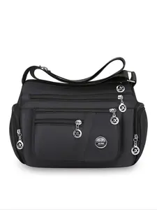 Women's Waterproof Shoulder Crossbody Bag, Large Capacity Nylon Backpack with Multiple Zipper Pockets, Fashionable Handbag for Daily Use, Casual Lightweight Bag, Cross Body Bags
