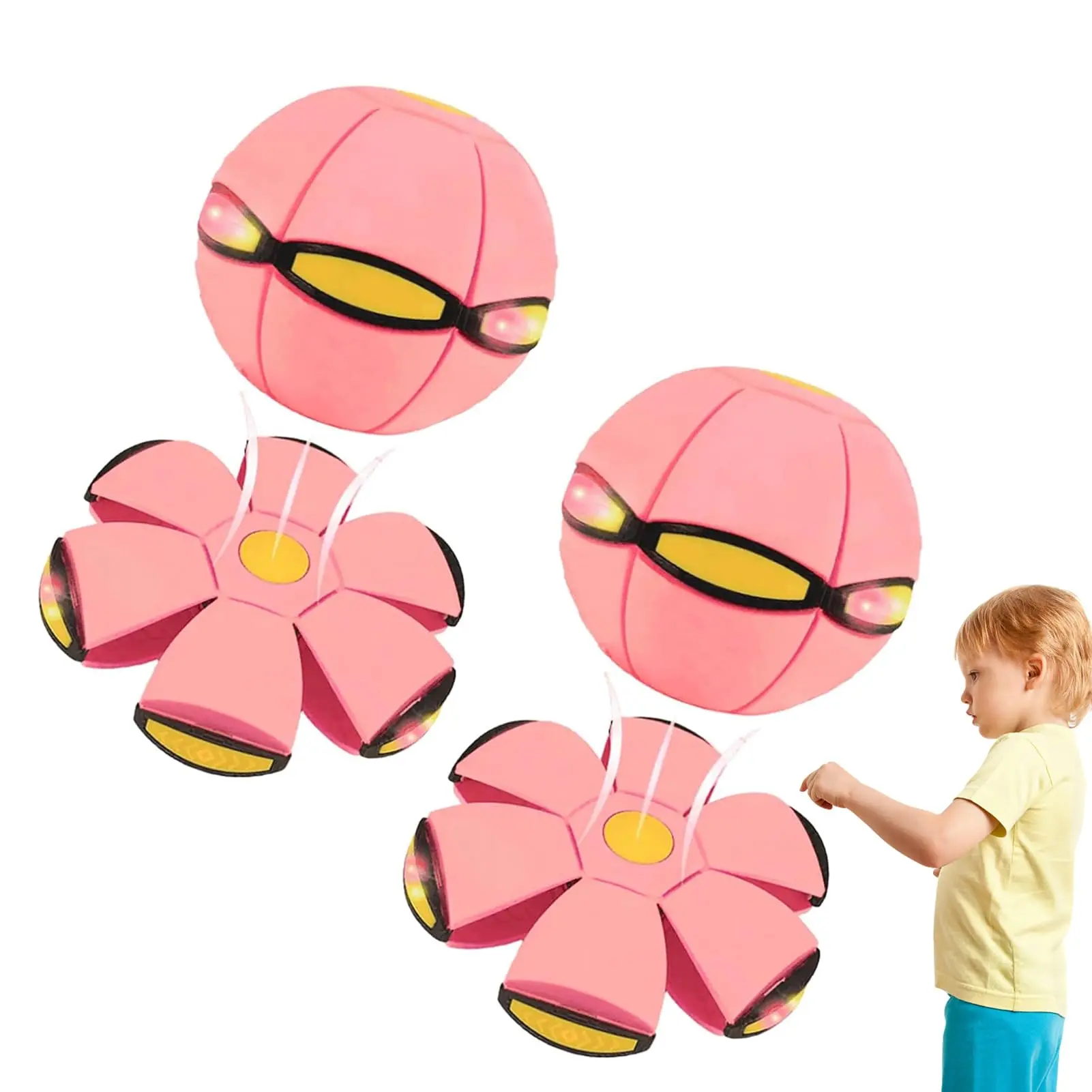 Magic Bouncy Ball, Magic Element Ball, a dual-form freely switchable magic ball toy, glowing, parent-child interaction, suitable for both indoor and outdoor use