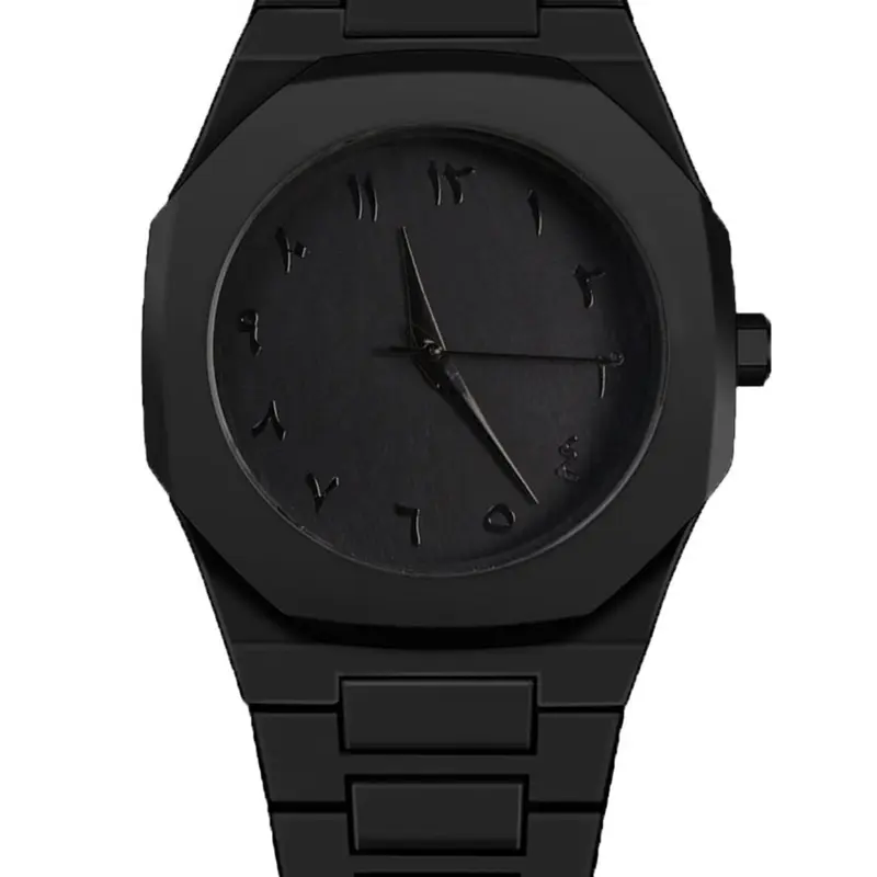 Men's All Black Plastic Quartz Analog Wristwatch with Arabic Numerals, Business Casual Wrist Watch for Daily & Office Wear, Business Fashion Watches