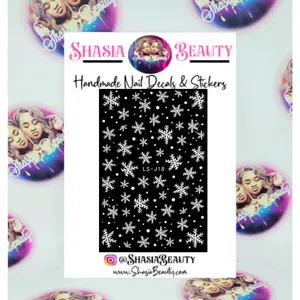 Snowflake  Glitter 3D  Nail Stickers