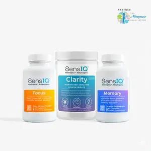 SensIQ Clear Mind Reset - Focus Clarity Memory Support Without Stimulants or Hormones Nootropics Adaptogens