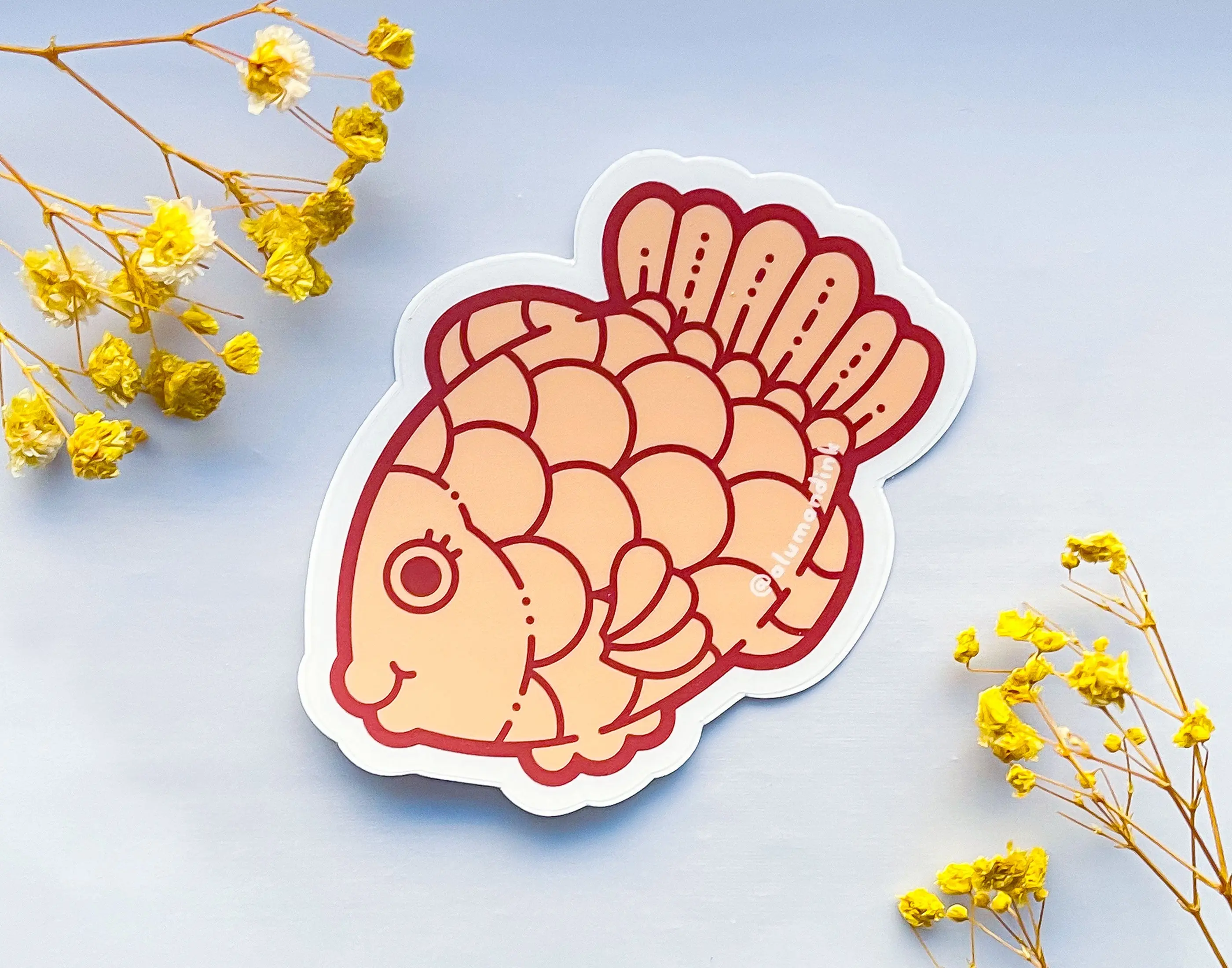 Taiyaki Fish Pastry Clear Vinyl Sticker