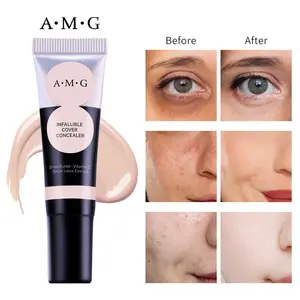Flawless Concealer Foundation Liquid, Moisturizing Long-Lasting Makeup, Smudge-Proof Natural Coverage for Blemishes Spots Pores