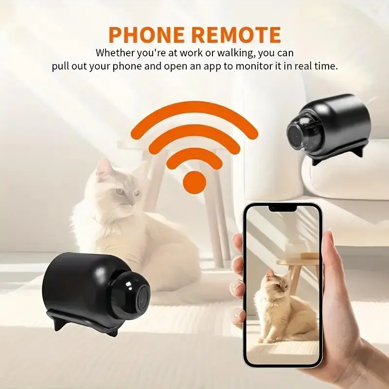 x5 wireless home security camera-720P HD, supporting WiFi, magnetic bracket, USB power supply, suitable for indoor/outdoor use, built-in battery, magnetic attraction