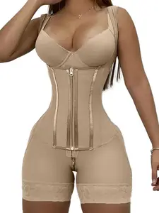 New European and American Waist Trainer Tight Top, Thick Shoulder Straps, Buckle Zipper, Waist Cinch, Belly Control, Body Shaper, Shapewear