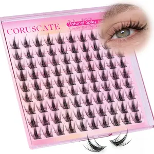 Natural Cluster Eyelash Extensions Kit, 10-12mm Mixed Lengths, Lightweight Individual Lashes, Volume Cluster Lashes, Individual Lashes Clusters Perfect for DIY Salon Style & Daily Use