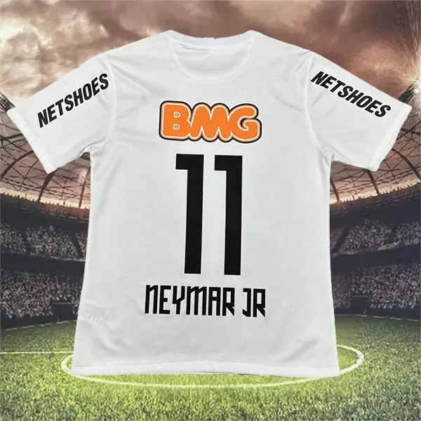 11 12 FC Home Short Sleeve Jersey NO.11 Neymar Soccer Jersey White Fans Version