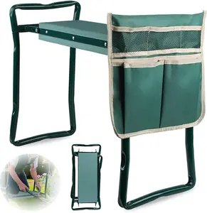 Garden Kneeler and Seat Heavy Duty Portable Garden Stool with Tool Pouches, Foldable EVA Foam Kneeling Pad for Gardening Gifts for Seniors,Gardener,Parents Multi Purpose Glove