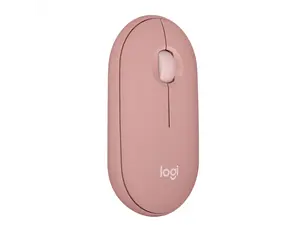 Logitech Pebble 2 M350s Mouse, Slim, compact Bluetooth® Wireless, customizable button, Multi-device pairing, Tonal Rose