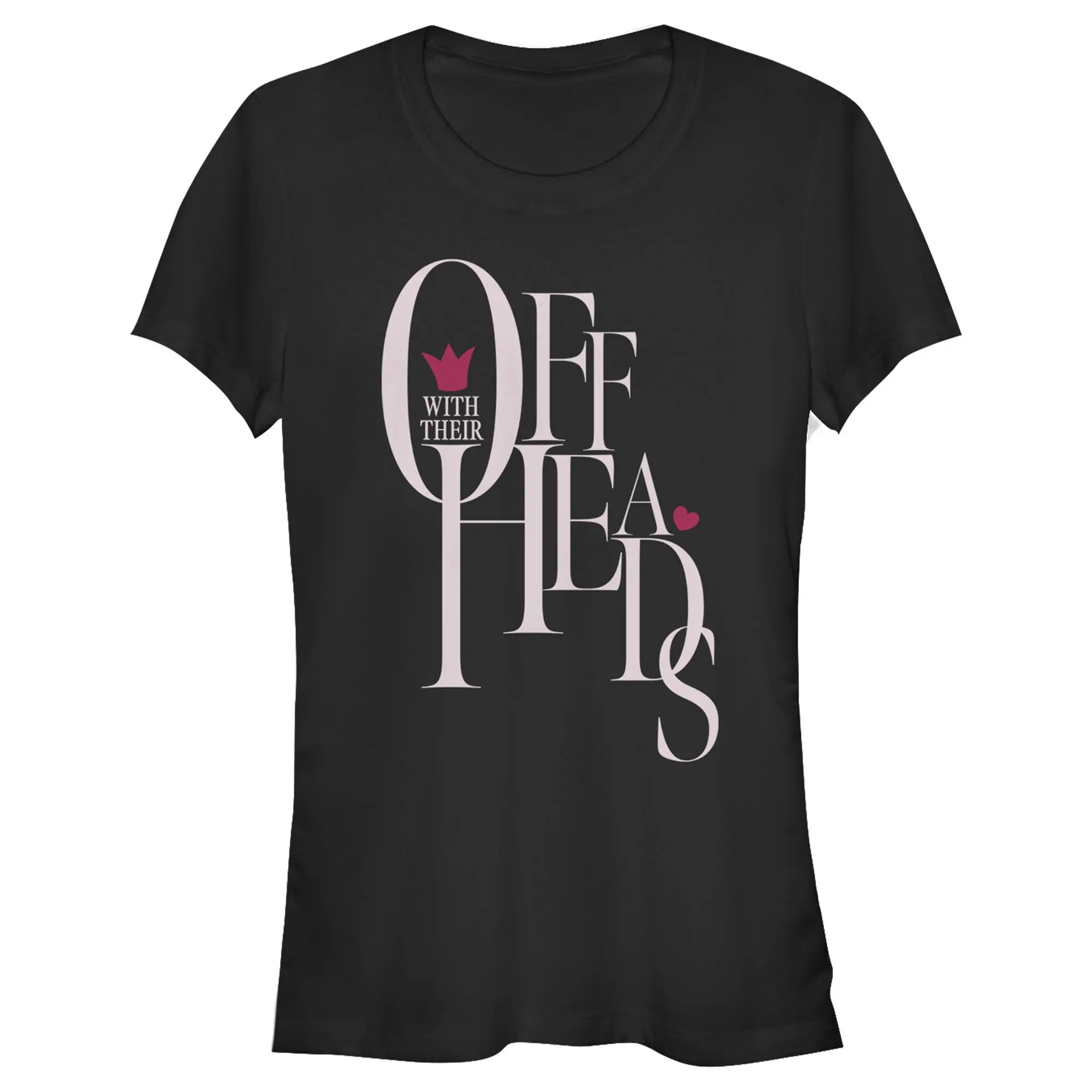Junior's Women Alice in Wonderland Off With Their Heads T-Shirt