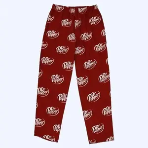 Dr Pepper Lounge Pajama Pants - Cozy Sleepwear for Soda Lovers, 100% Polyester, Loungewear Womenswear