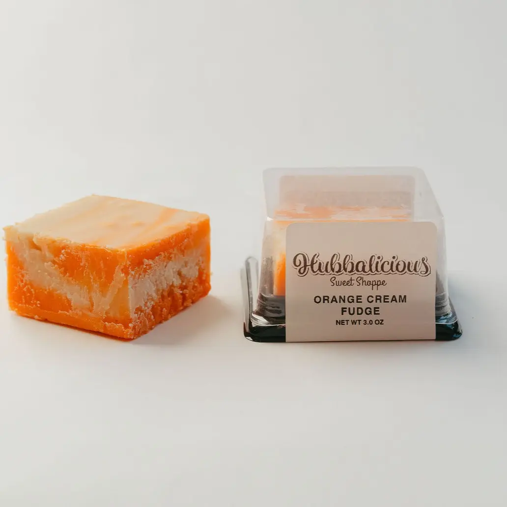 Orange Cream Fudge Hubbalicious Sweet Shoppe Dessert - 3 oz Layered Fudge Treat