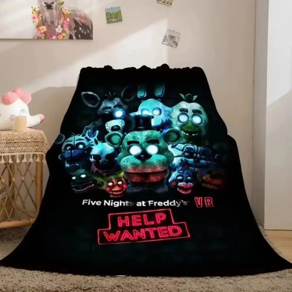 Five Nights at Freddy's Flannel Blanket, Soft Warm Lightweight Throw Blanket, Multi-scene Use for Bed Sofa Office Car, Stylish Home Decor, Ideal Holiday Gift for Family & Lovers Soft Blankets Cozy Warm Blanket, Lightweight Cool Blanket