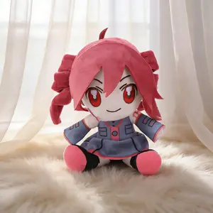 Cute Kasane Teto Plush Toy, Soft Utau Virtual Singer Anime Character Doll, Kawaii Fluffy Cuddly Stuffed Plushie, Perfect Gift for Kids