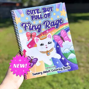 Cute, But Full of F'ing Rage Adult Coloring Book