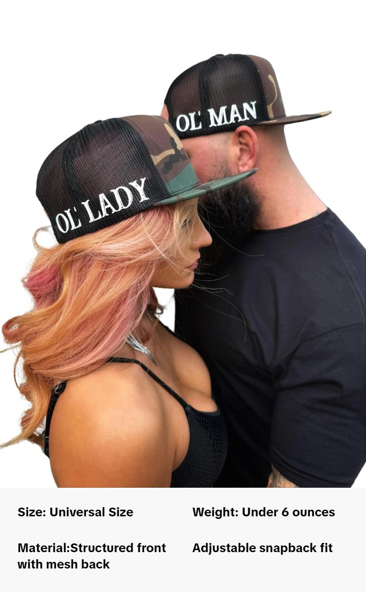 Thedriveclothing THE OUTLAW DUO SIDE STYLE GREEN CAMO HAT – Green Camo Snapback Hat, Mesh Back Trucker Style With Flat Bill, Everyday Rugged Streetwear Accessory