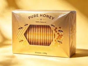Organic Honey -12 Sachet X 20g per  with Bee Pollen & Royal Jelly Sweet & Pure