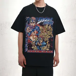 Classic Guido Mista T-shirt, Jojo Golden Wind Anime Graphic Tee