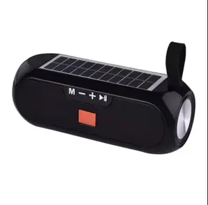 Portable Versatile outdoor speaker designed for outdoor use, portable solar-powered wireless speaker with FM radio functionality, rechargeable Bluetooth-compatible speaker, suitable for home, office, and outdoor activities.