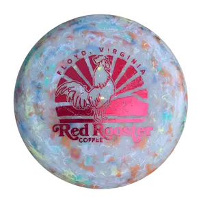 Red Rooster Coffee Recycled UMAX Frisbee - Eco-Friendly 10 7/8" Diameter Fun in Sun Time Game Made in USA