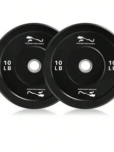 35 LB Weight Plates Pair, 2-Inch Rubber Weight Plates With Reinforced Steel Inserts, High-Density Virgin Rubber, Noise-Reducing & Floor-Protecting Barbell Plates For Home Gym Strength Training