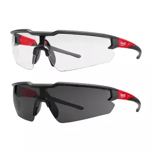 Clear and Tinted Safety Glasses with Anti-Scratch Lenses (2-Pack)