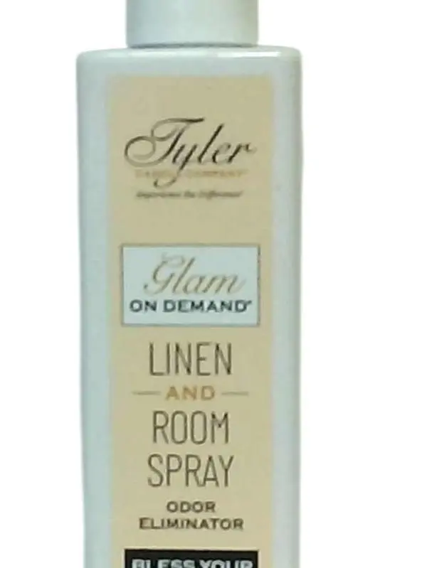 Tyler Candle Company Linen & Room Freshener Spray - 8oz/227g Aroma Blend Scented Clean Scent Fragrant Room Sprays, Fresh and Clean Fruity Citrus Bless Your Heart Woody Raw Fig, Indoor Cigarette Odor Remover, Vanilla Scents, Added Fragrance Fragrant Room S
