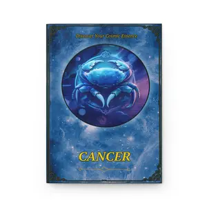 Cancer Cosmic Journal, Personalized Zodiac Journal, Unique Custom Designed Journal, Astrology Gift, Gift For Women, Cancer Gift, Hardcover Journal, Special Edition