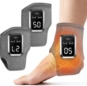 Foot Massager 2-in-1 Warming Wrap – Relax & Renew Foot & Ankle Massager with 3 Modes & 4 Heat Levels, Portable for Home or Travel 2pack