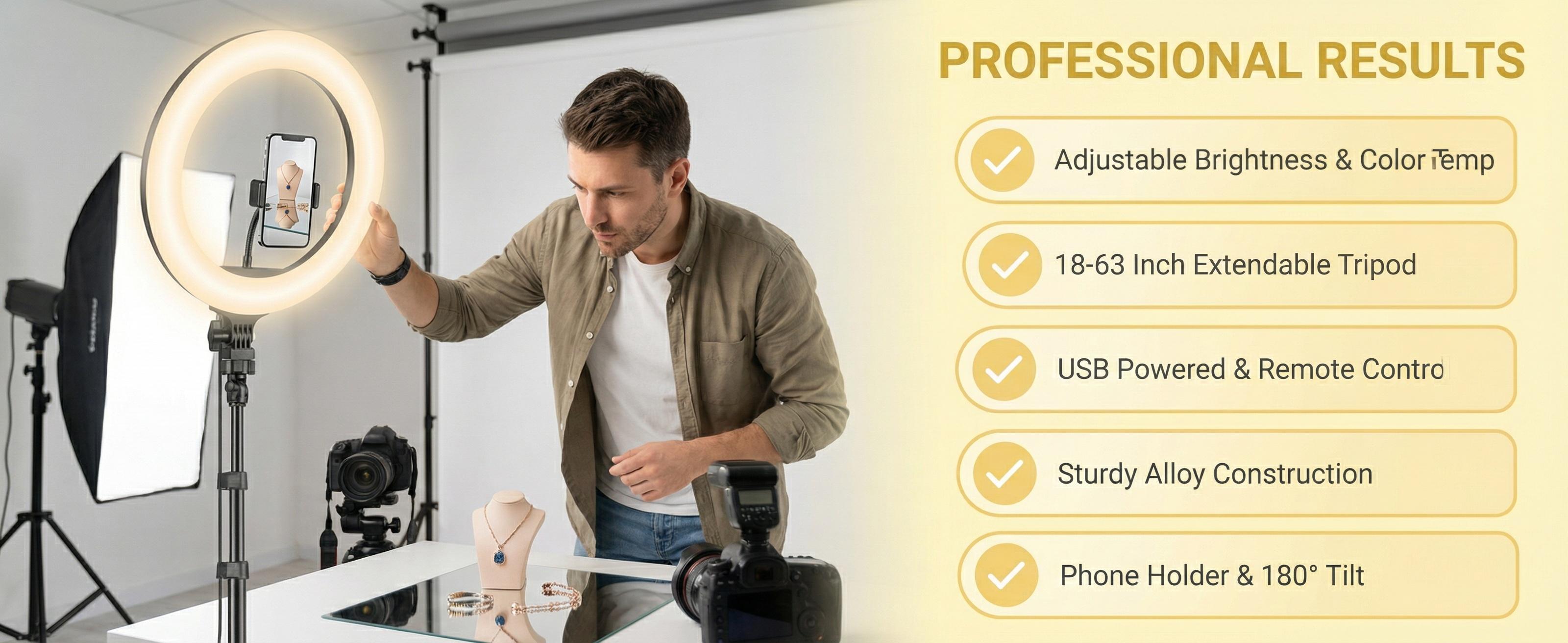 10" Adjustable Led Video Light With Extendable Tripod Stand, Ring Light For 3 Color Mode, Dimmable Selfie Light For Video Recording, Makeup, Photography, Live Stream, TikTok, Youtubers, Content Creator, Cellphone Mount#new years#valentine's