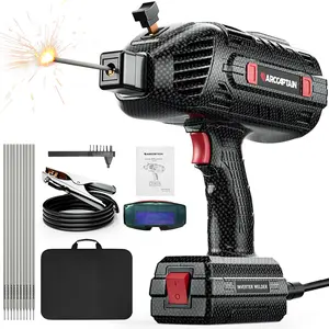 ARCCAPTAIN Stylish Handheld Welder, 110V Portable Welding Machine with IGBT Inverter, 120A Stick Welder with Auto Darkening Goggles and Upgraded Ground Clamp, Fits for 3/32"-1/8" Welding Rods