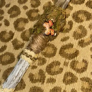 Butterfly Meadow Lemurian Quartz Wand for Home Decor
