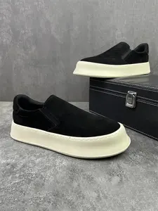 Men's One-Step Slip-On Lazy Shoes, Trendy Fashion Versatile Faux Fur Men's Shoes, Perfect for Casual Gatherings Work Dates Loafers Flat Shoes, PU Leather Shoes