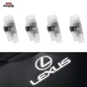 4PCS HD LED F-Sport Logo Door Projector Lights, 3D Ghost Shadow Puddle Welcome Lamps, Fade Resistant Car Door Light Accessories Compatible with LS ES IS LX RX GS GX RC UX Series
