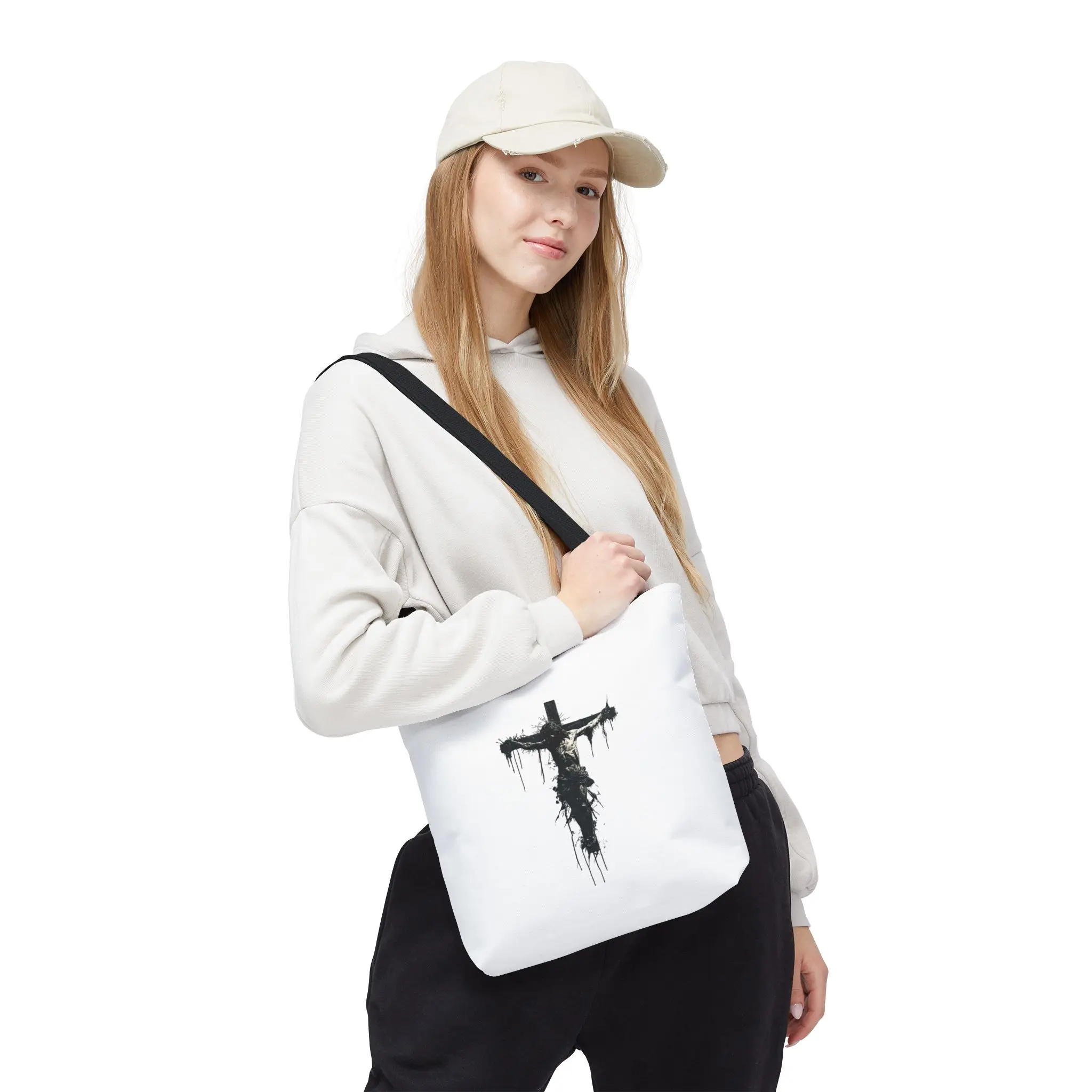 Cross Faith-Inspired Tote Bag, Child of God Design, Spiritual Gift, Church Event, Everyday Use, Easter, Confirmation, Christian Bag